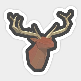 Abstract low poly elk head Sticker